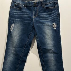 Aeropostale Dark Blue Distressed Skinny Jeans